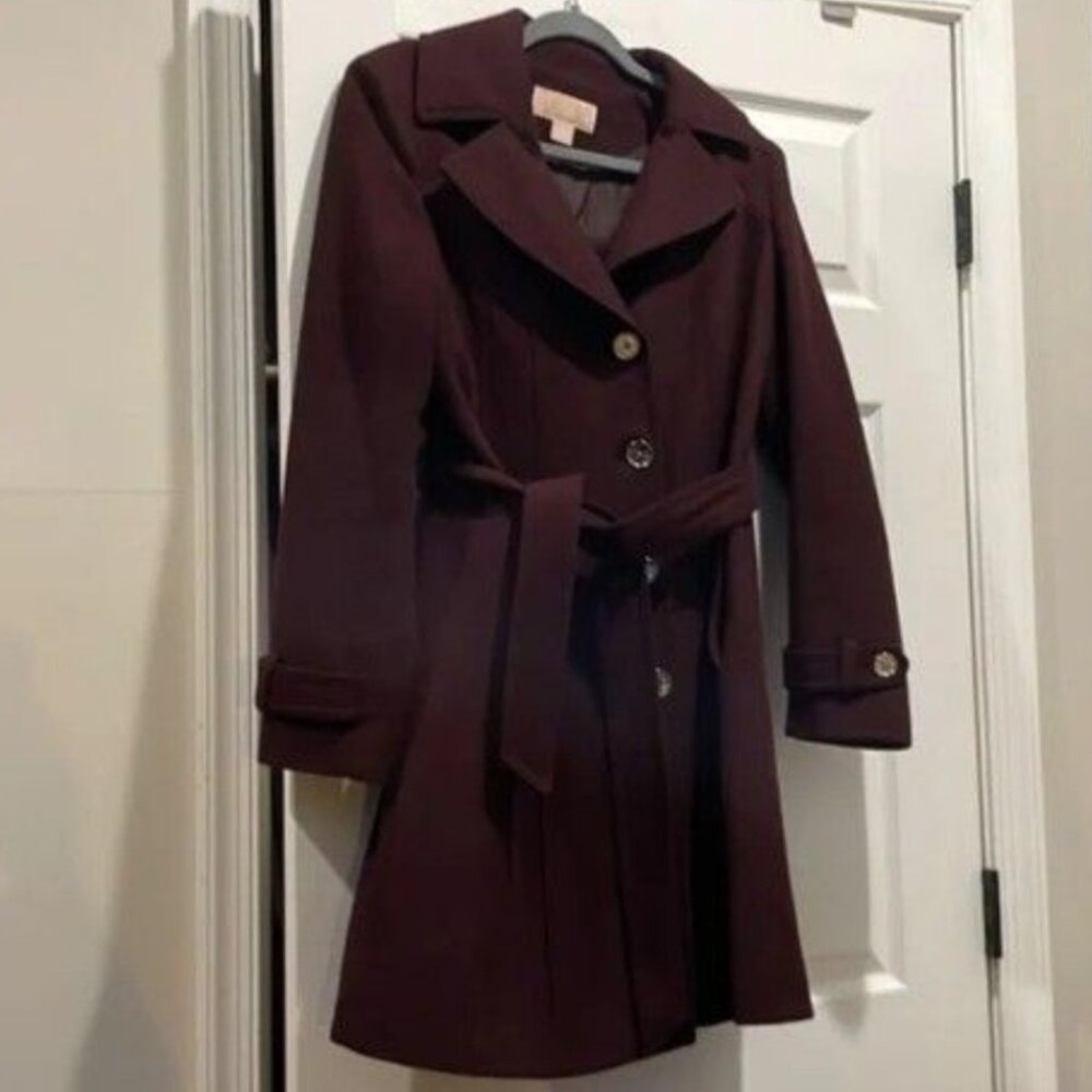 Michael Kors Burgundy Coat